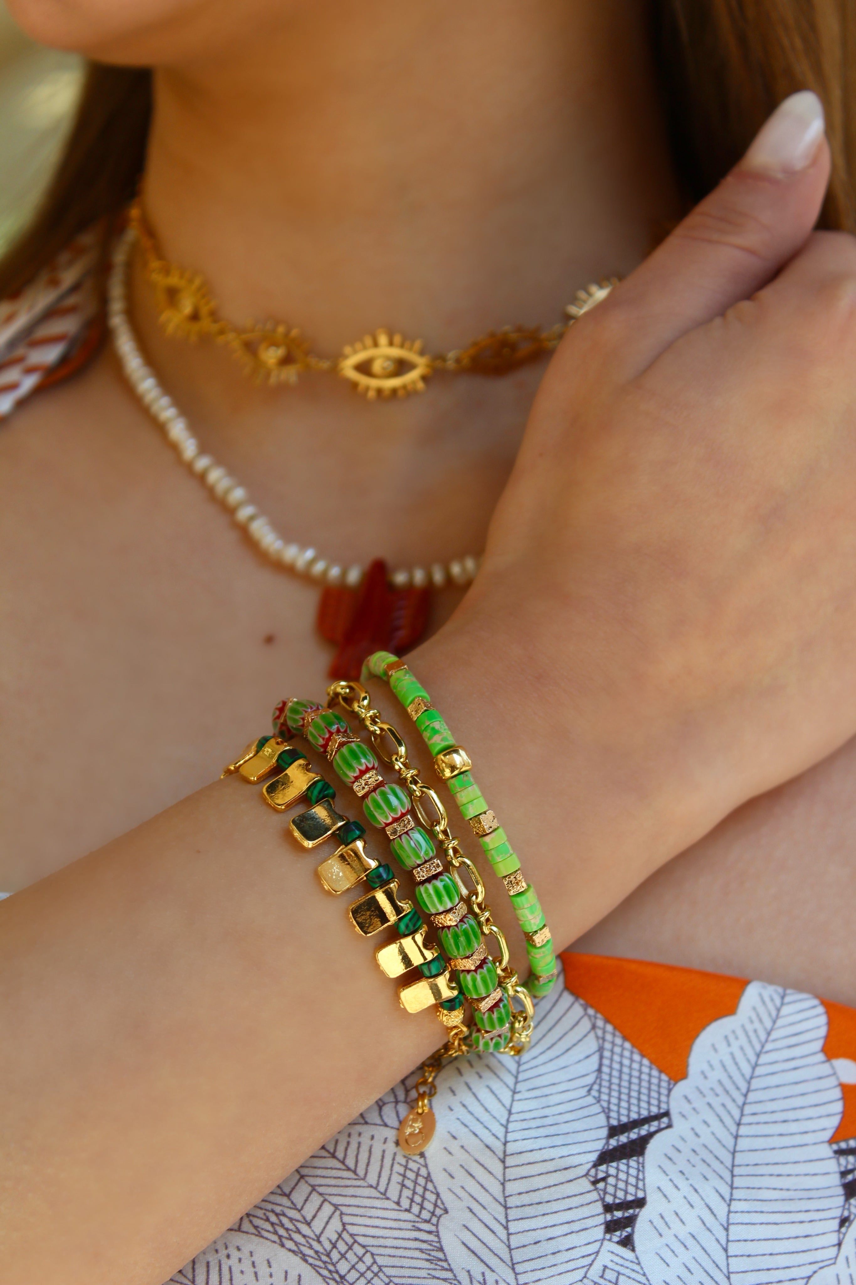 SPRING ESSENCE GREEN BRACELET SET