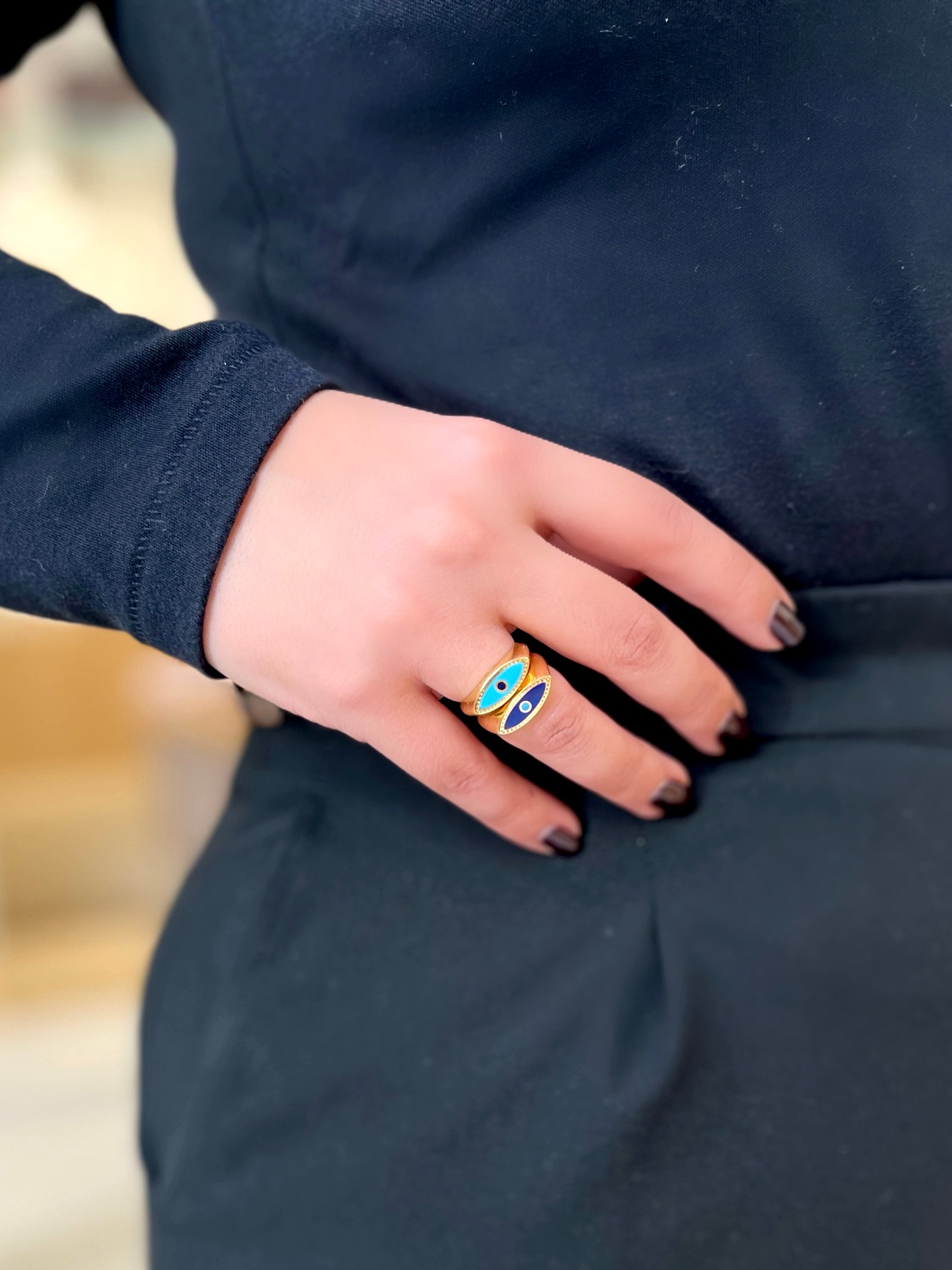 CLEOPATRA NAVY RING