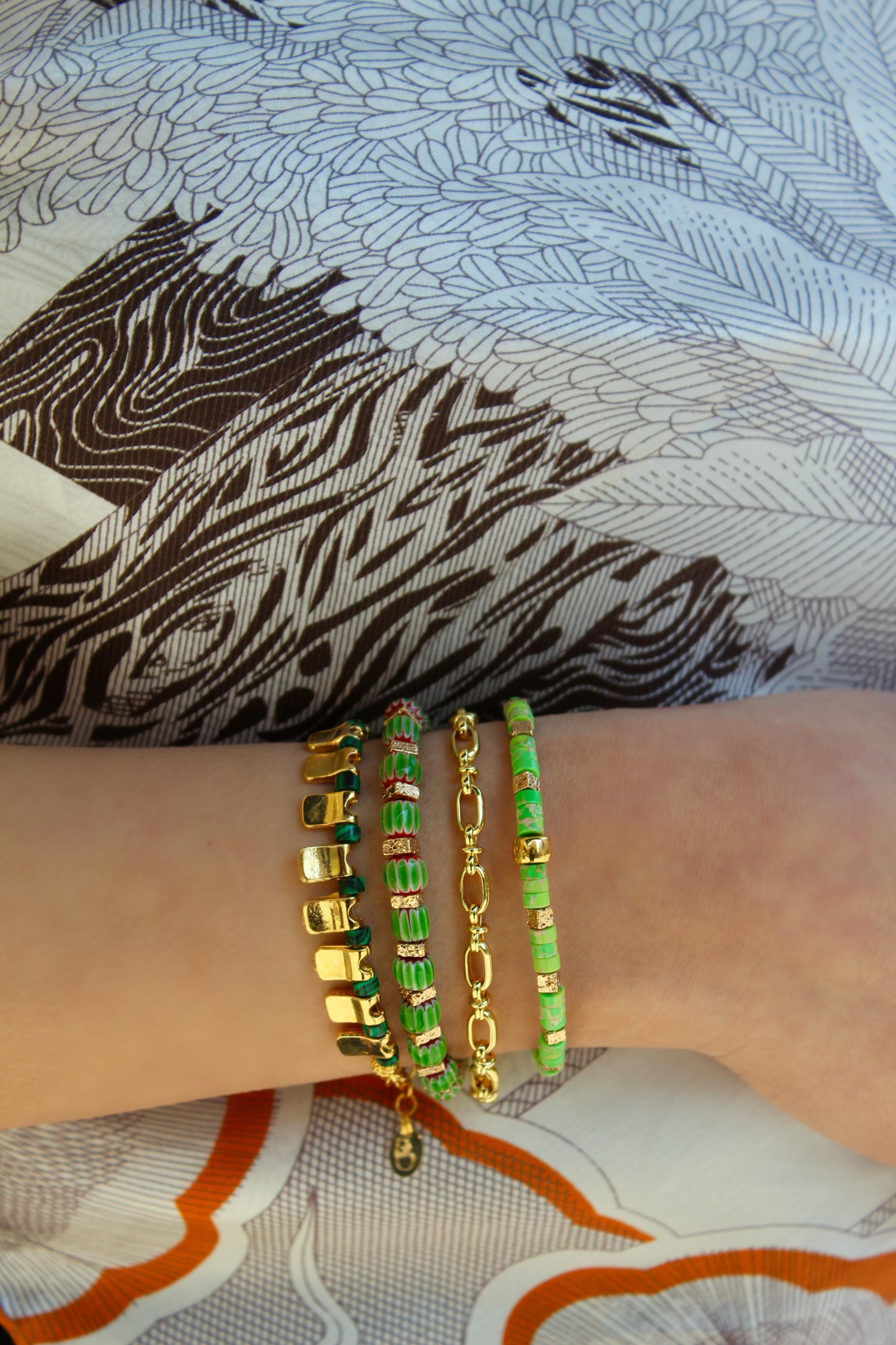 SPRING ESSENCE GREEN BRACELET SET