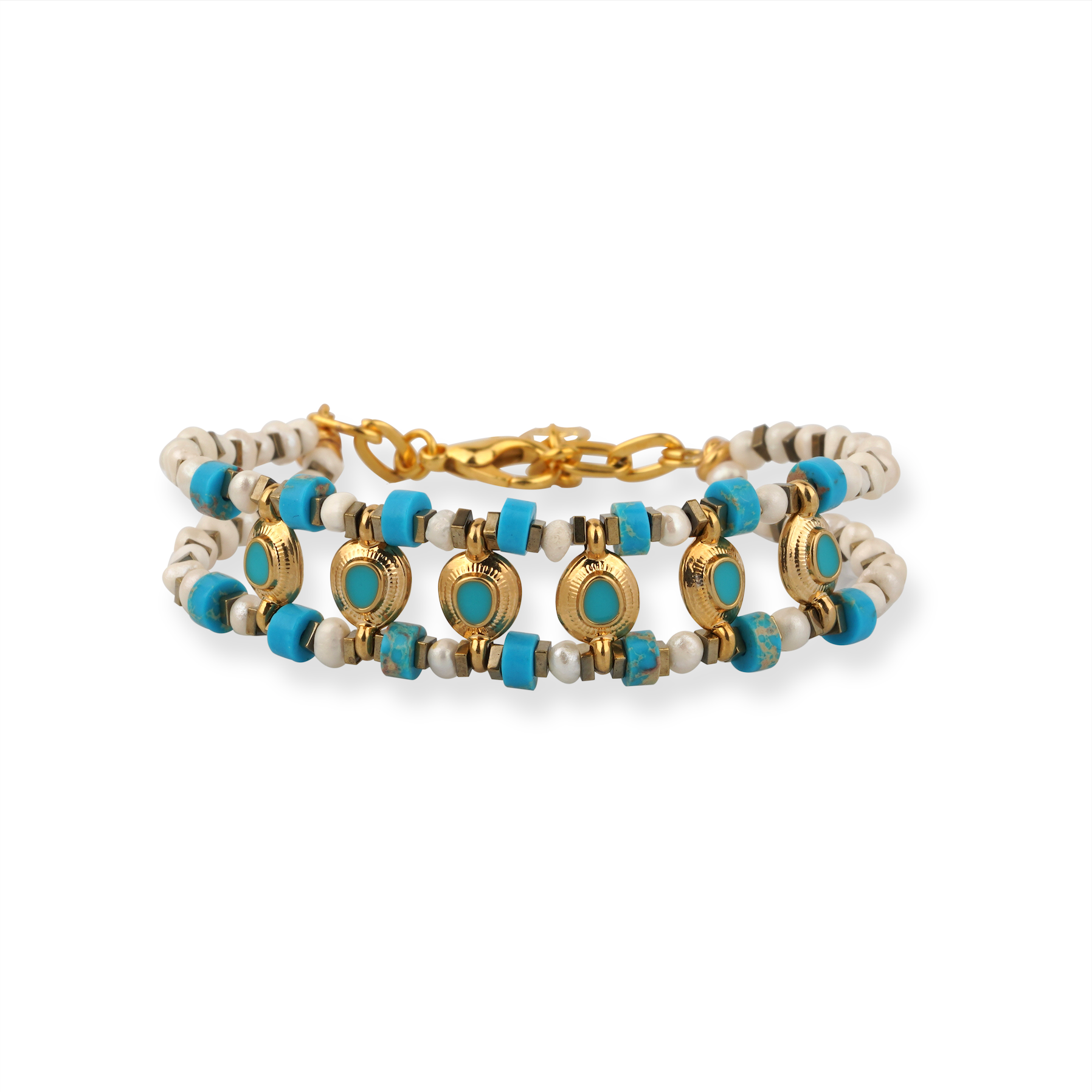 TURQUOISE PEARL BRACELET www.beachboho,com.au –