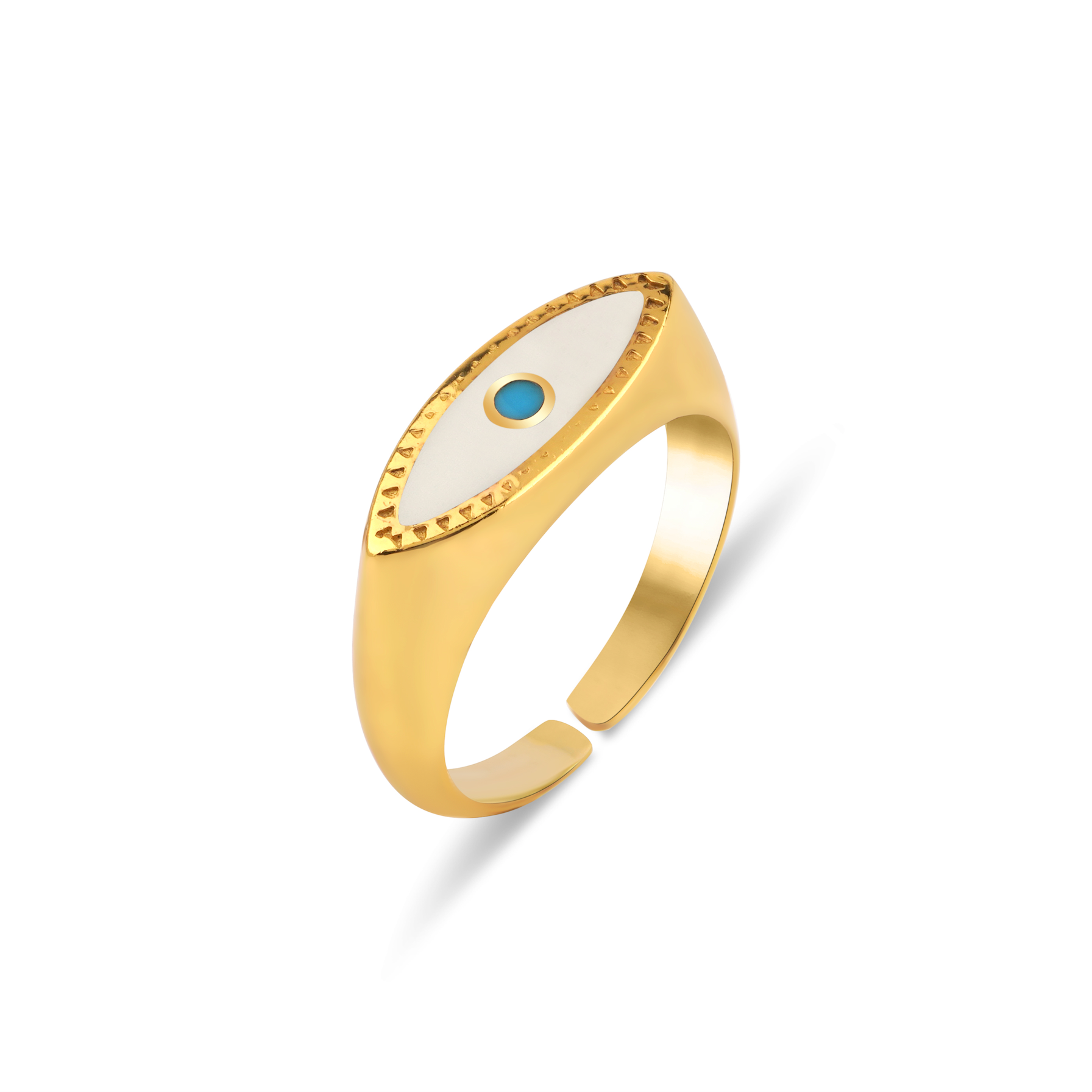 CLEOPATRA WHITE RING
