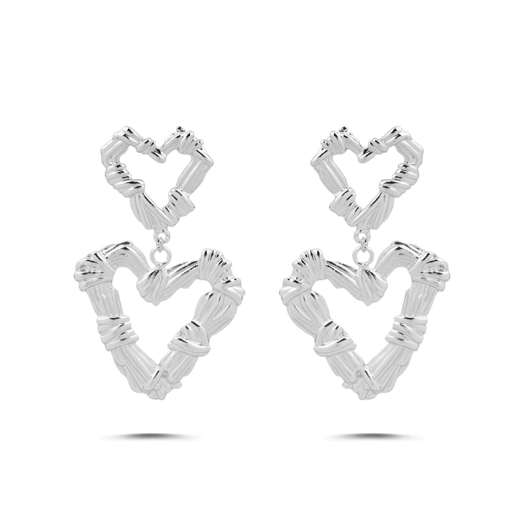 ETERNAL PULSE SILVER PLATED EARRINGS