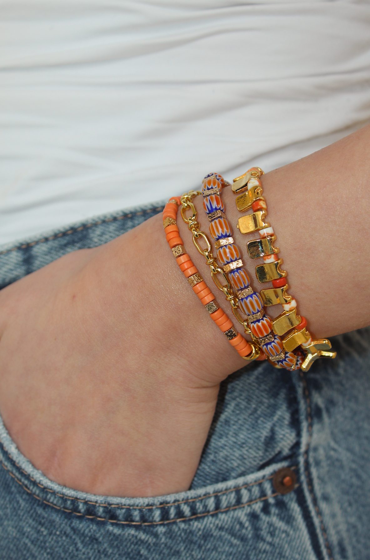 SPRING ESSENCE ORANGE BRACELET SET