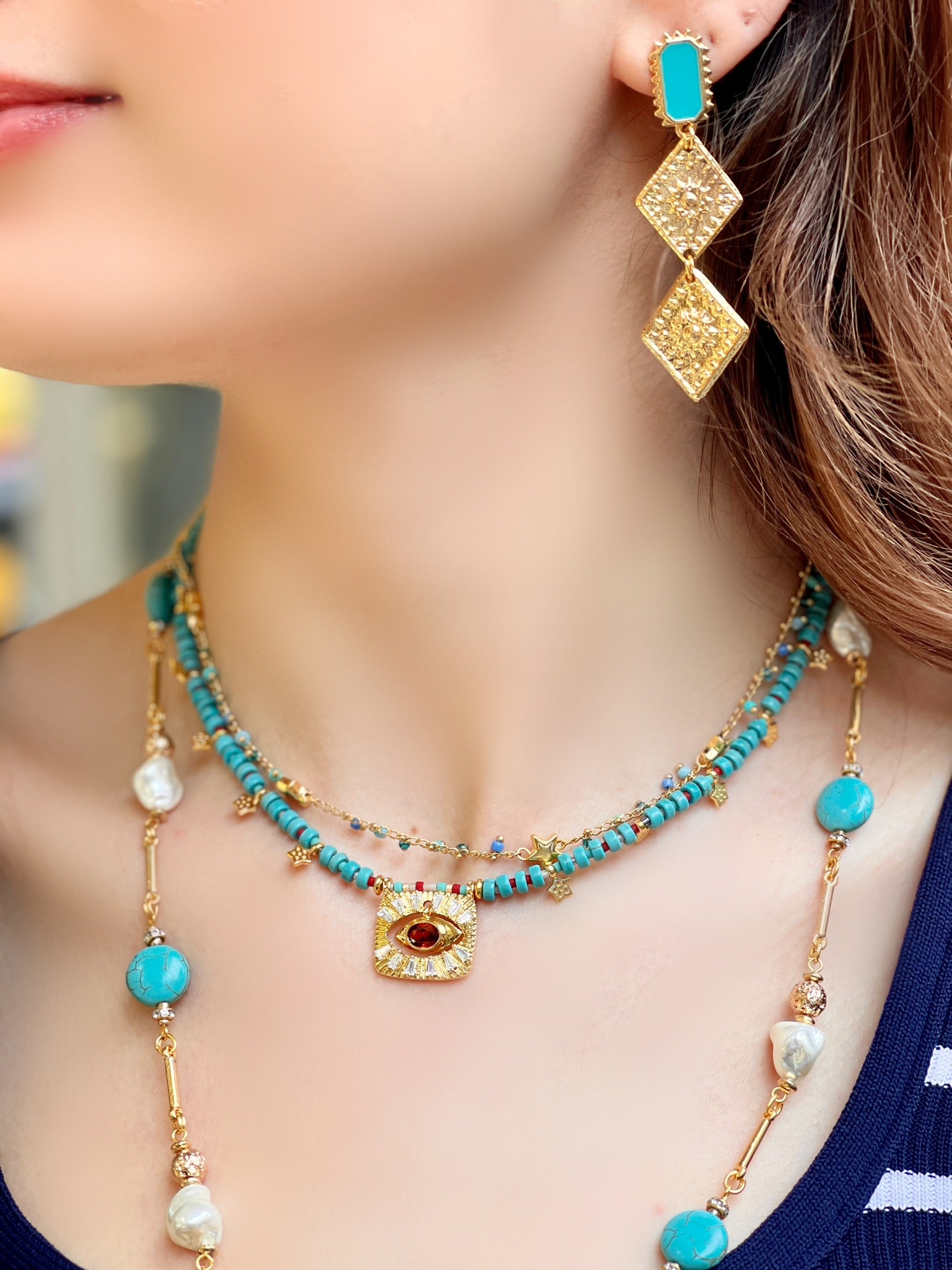 PORTOFINO TURQUOISE SUNRISE EARRINGS
