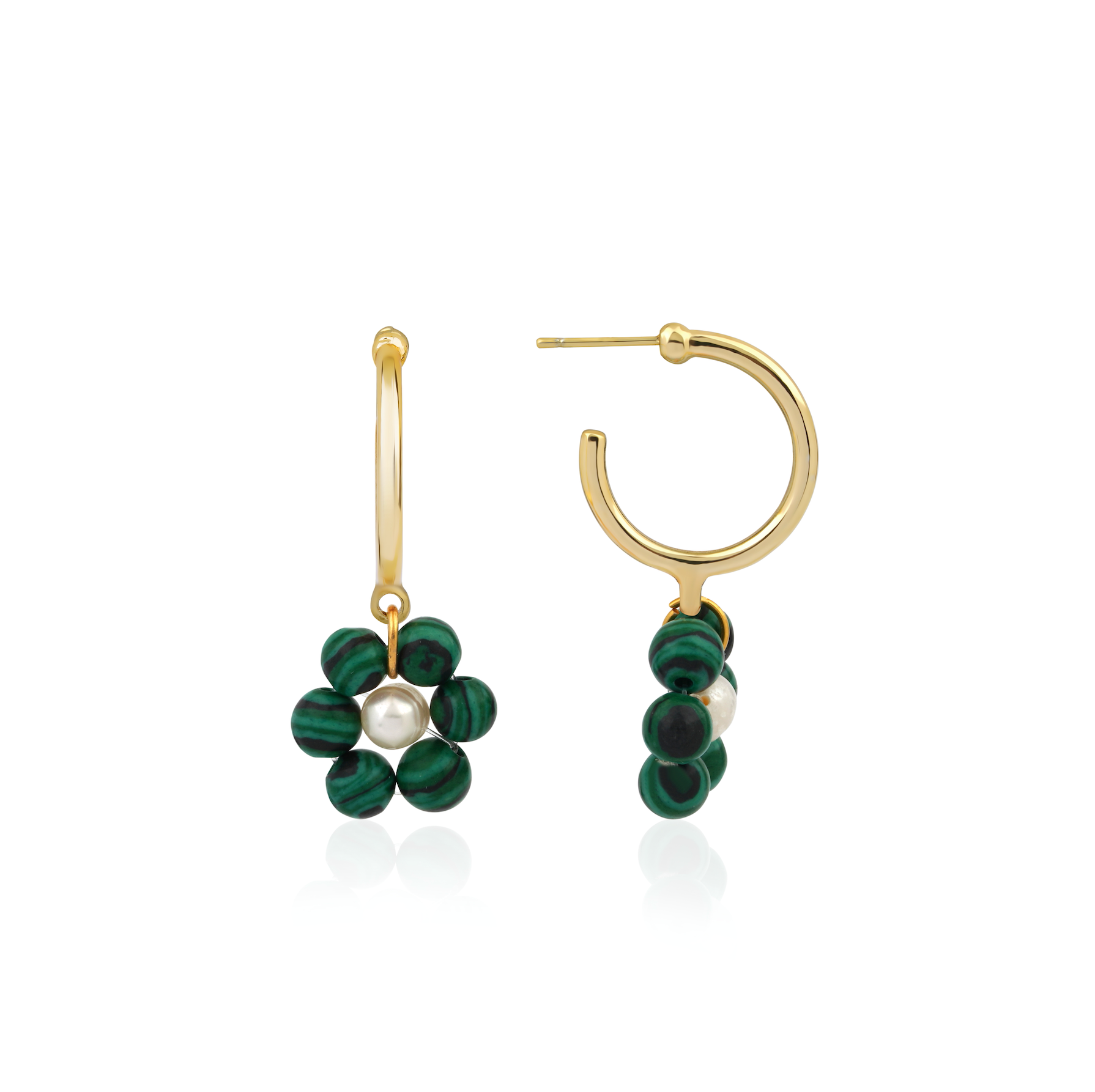 SUMMER BLOSSOM MALACHITE EARRINGS