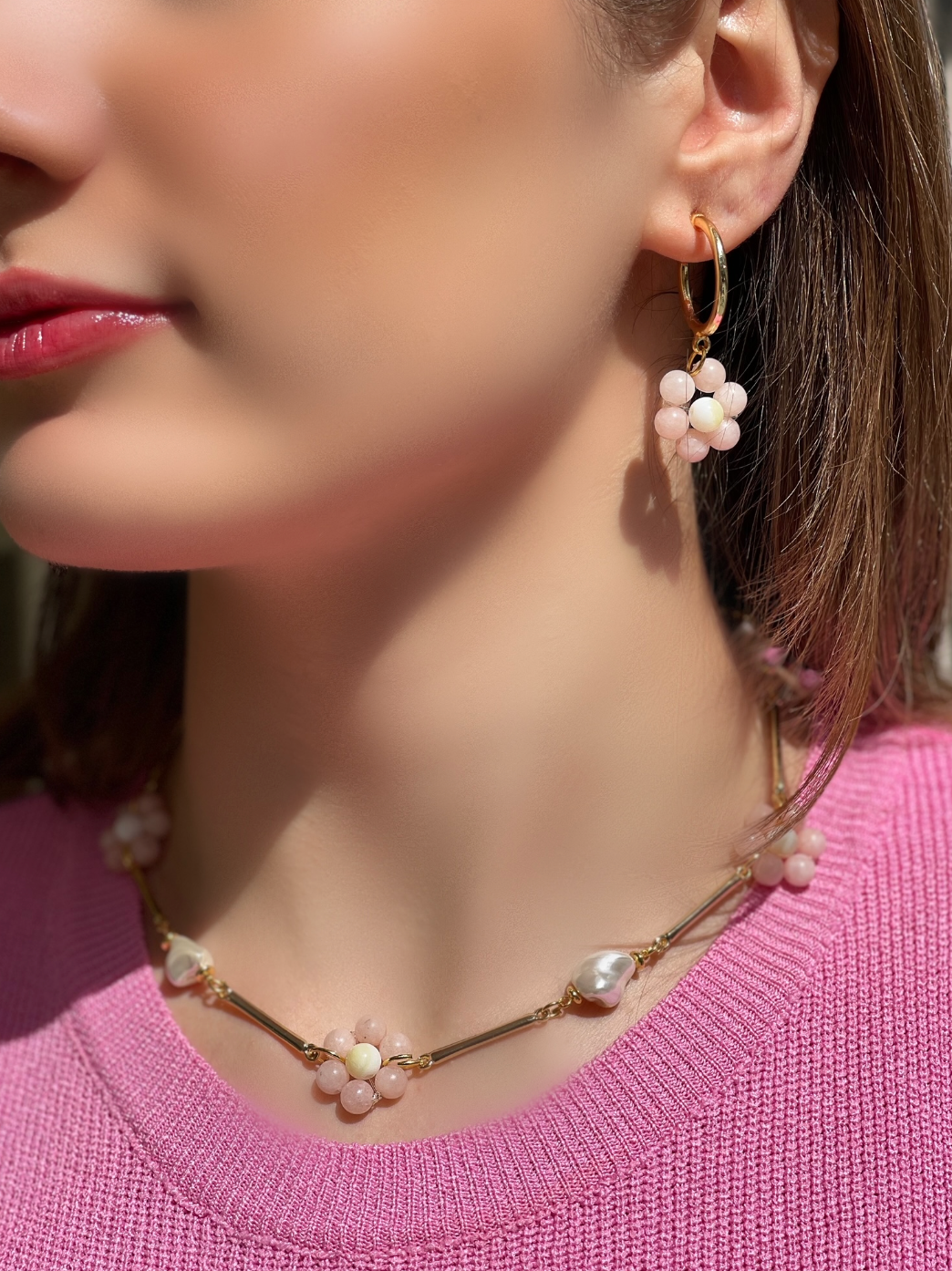 SUMMER BLOSSOM PEMBE KOLYE