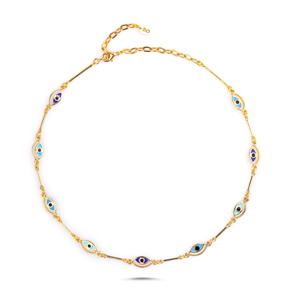 CLEOPATRA EVIL EYE NECKLACE