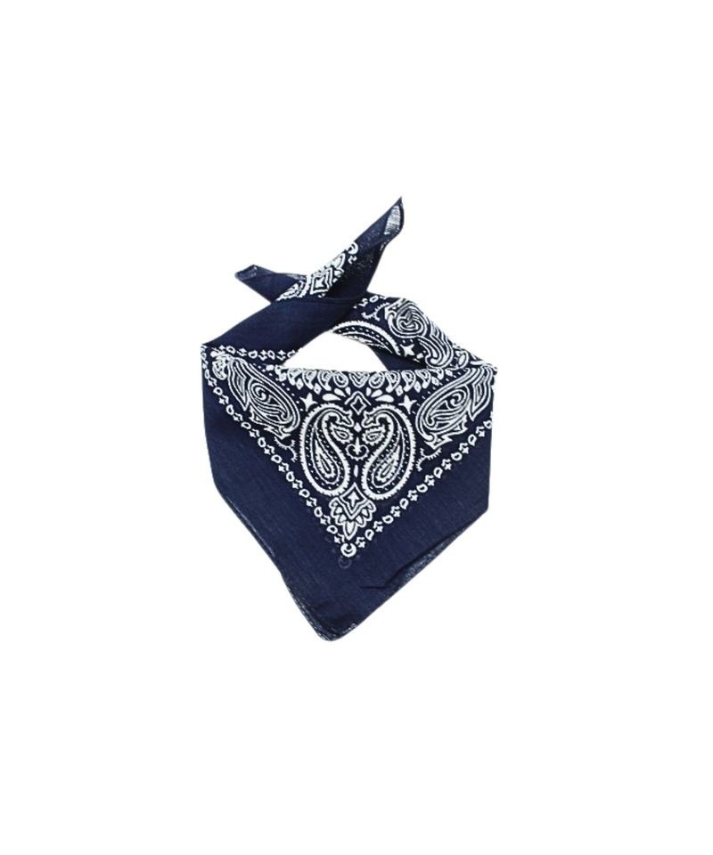 NAVY PRINTED BANDANA