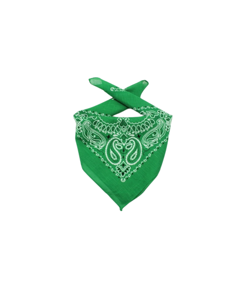 GREEN PRINTED BANDANA