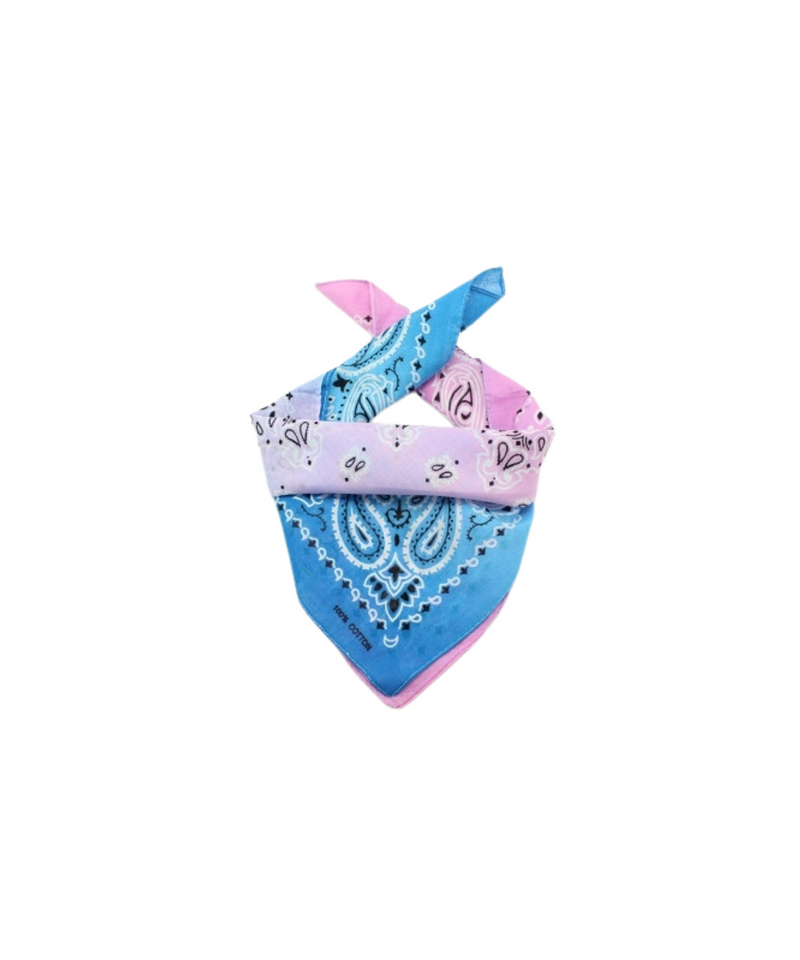 BLUE PINK PRINTED BANDANA