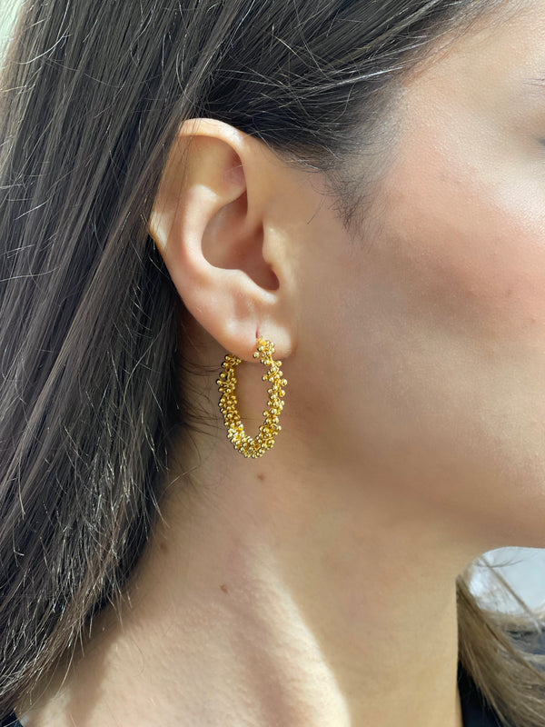 SERRA GOLD PLATED HOOP EARRINGS