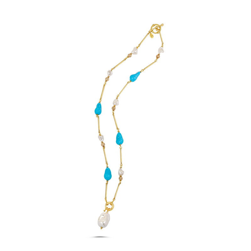 MIAMI TURQUOISE LONG NECKLACE