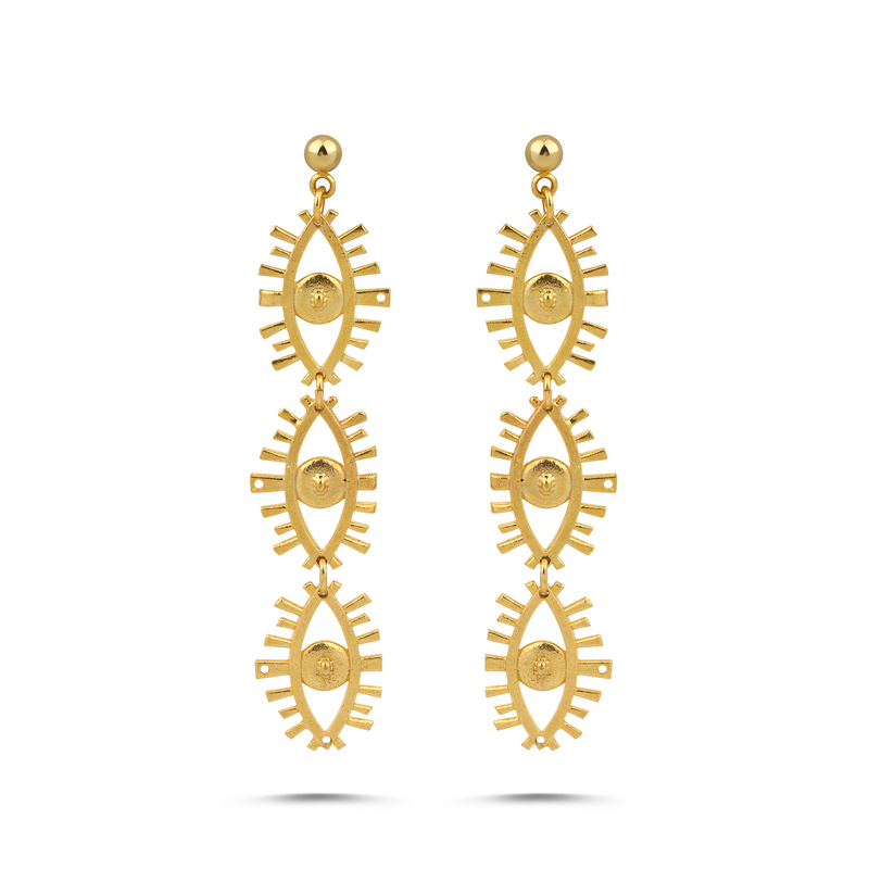 GOLDEN GAZE NAZAR EARRINGS