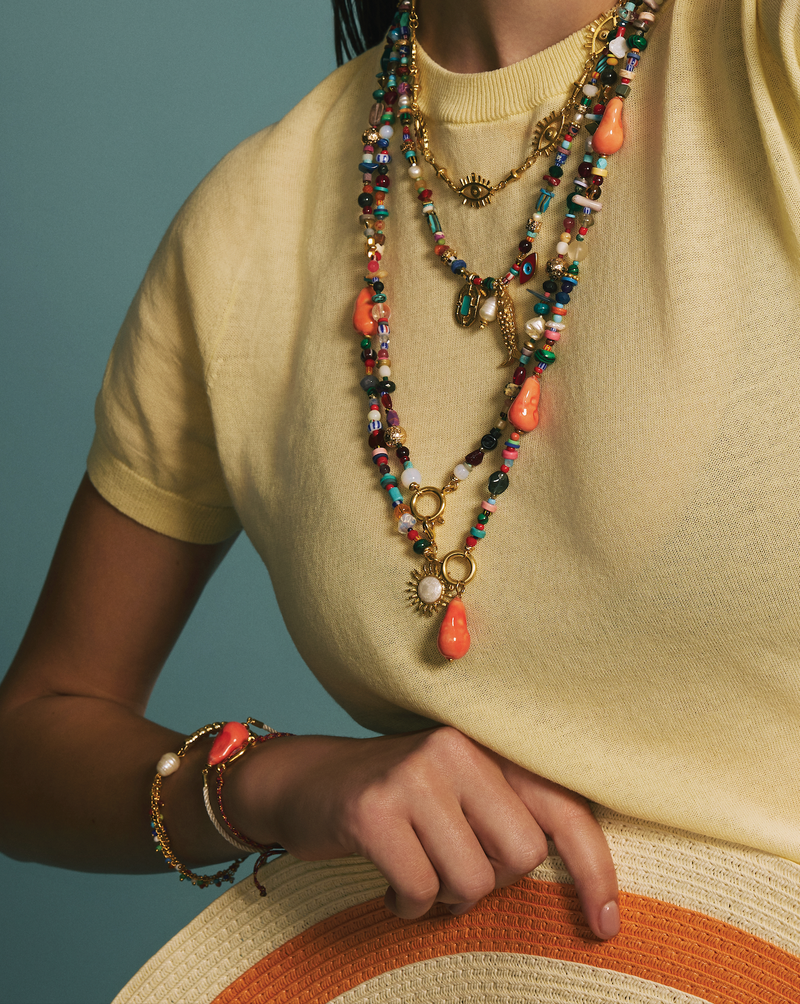 MIAMI ORANGE MULTICOLOR NECKLACE