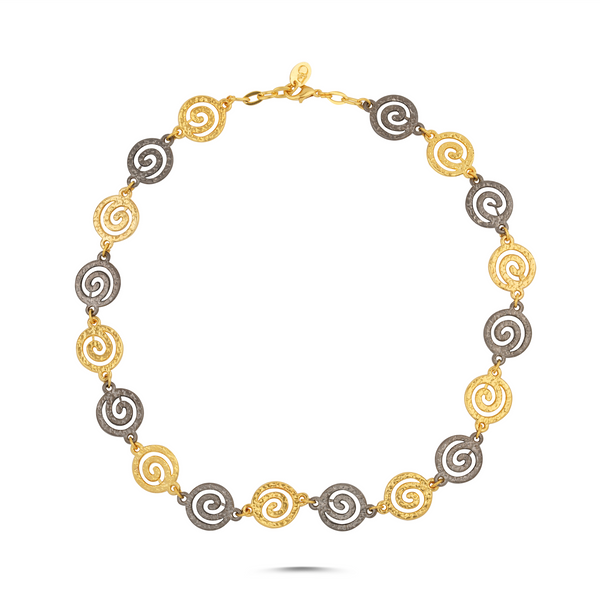 URARTU SILVER AND GOLD PLATED NECKLACE