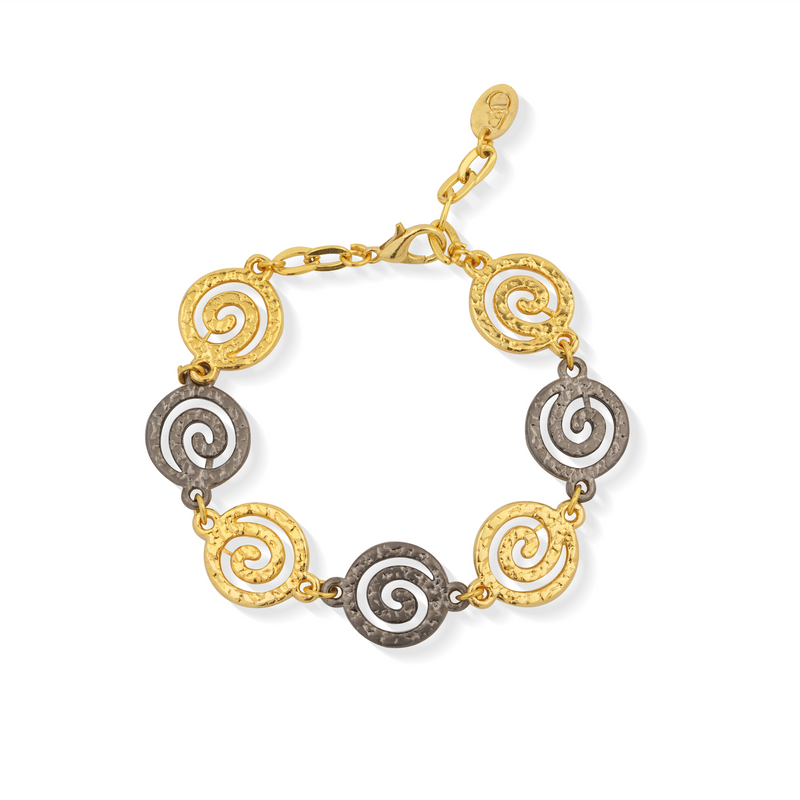 URARTU SILVER AND GOLD PLATED BRACELET