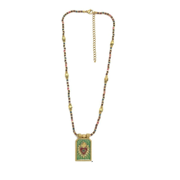 TALISMAN GREEN HEART NECKLACE