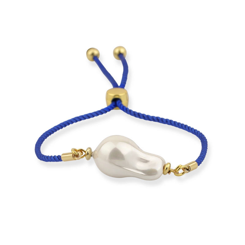 HARMONY STRAND BAROQUE PEARL COBALT BLUE BRACELET