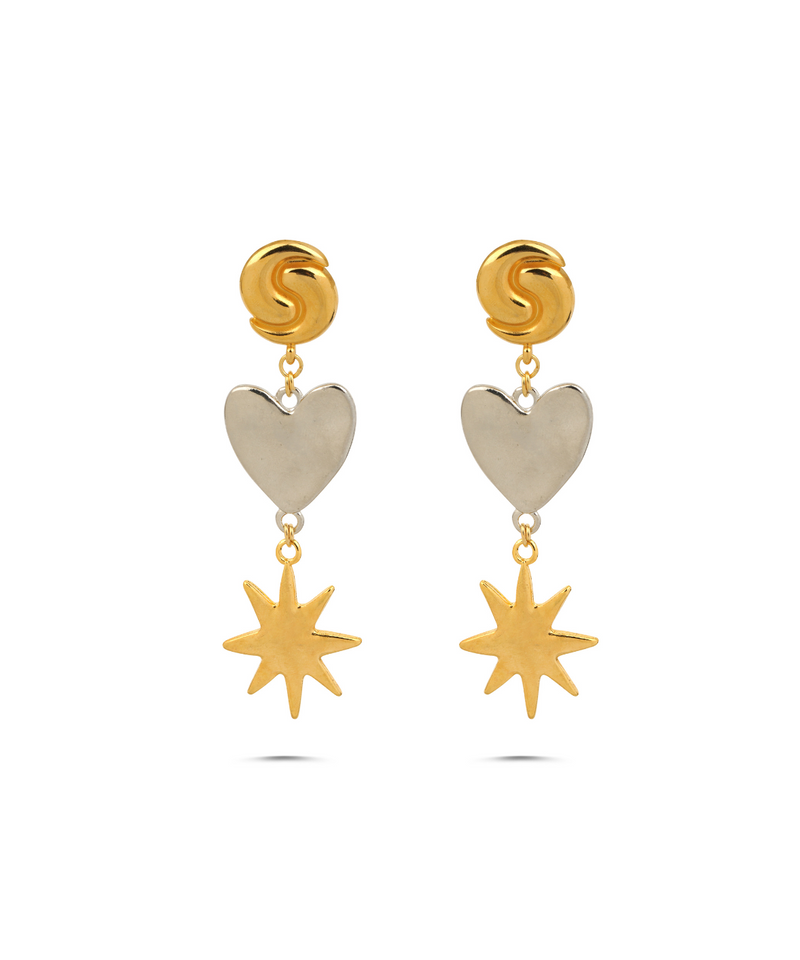 INVERSE RADIANCE GOLD PLATED EARRINGS