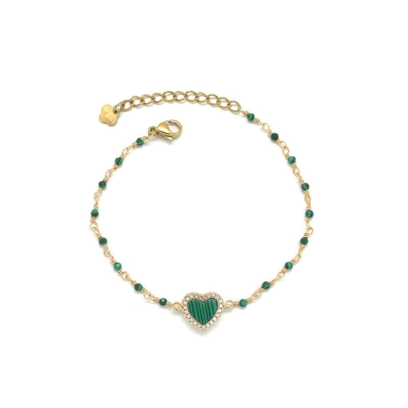 MALACHITE LOVE CHAIN BRACELET