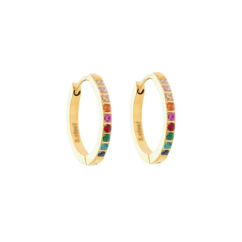 RAINBOW HOOP EARRINGS