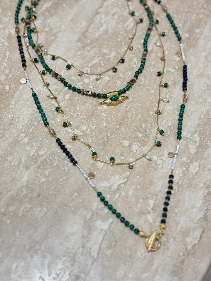 FRENCH CURATION MALACHITE SET