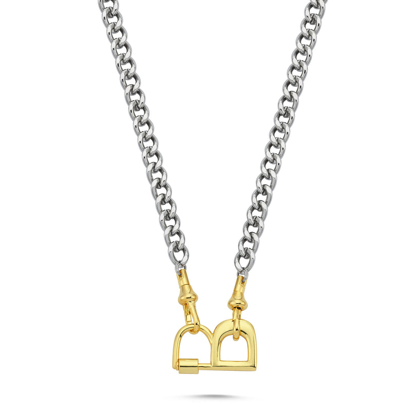 LETTER LOCK CHAIN NECKLACE