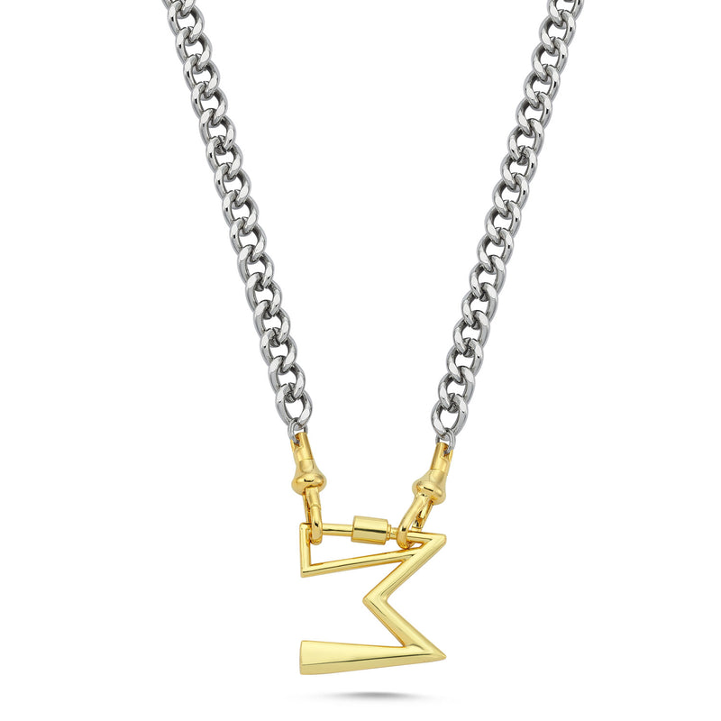 LETTER LOCK CHAIN NECKLACE