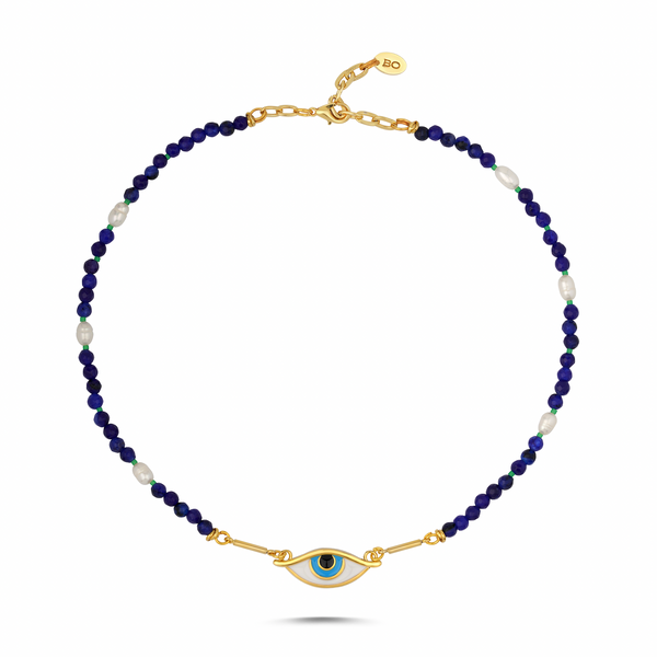 ATHENA BLUE PEARL NECKLACE