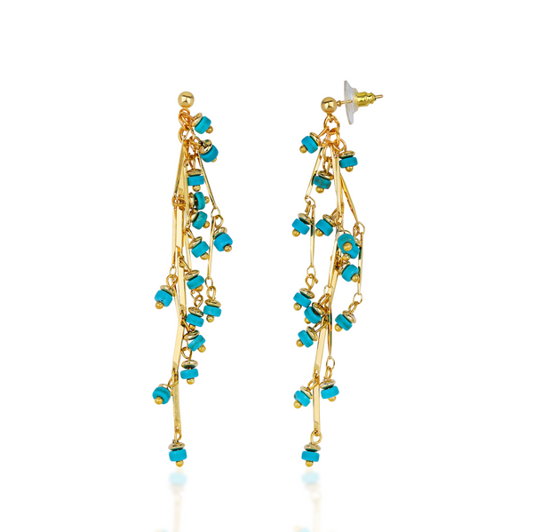 DANCING DISCO TURQUOISE SPARKLE EARRINGS