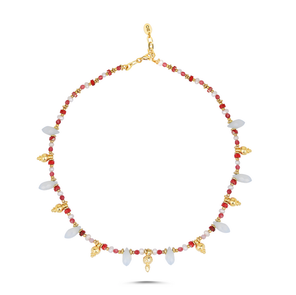 ALHAMBRA RED PINK NECKLACE