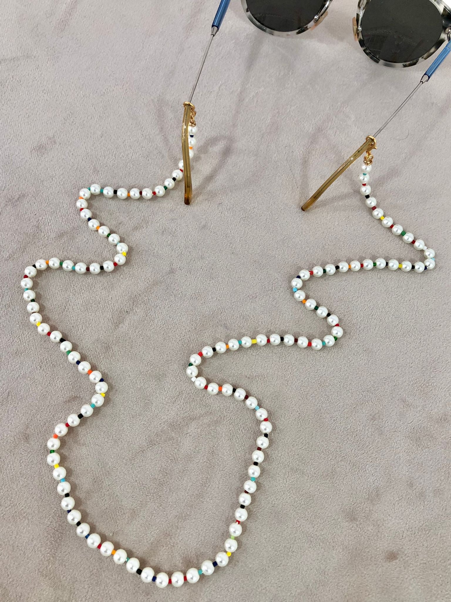 RAINBOW PEARL GLASSES CHAIN
