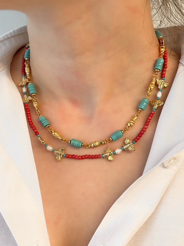 BEAD LOVE TURQUOISE NECKLACE