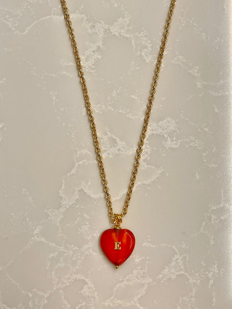 LETTER HEART NECKLACE